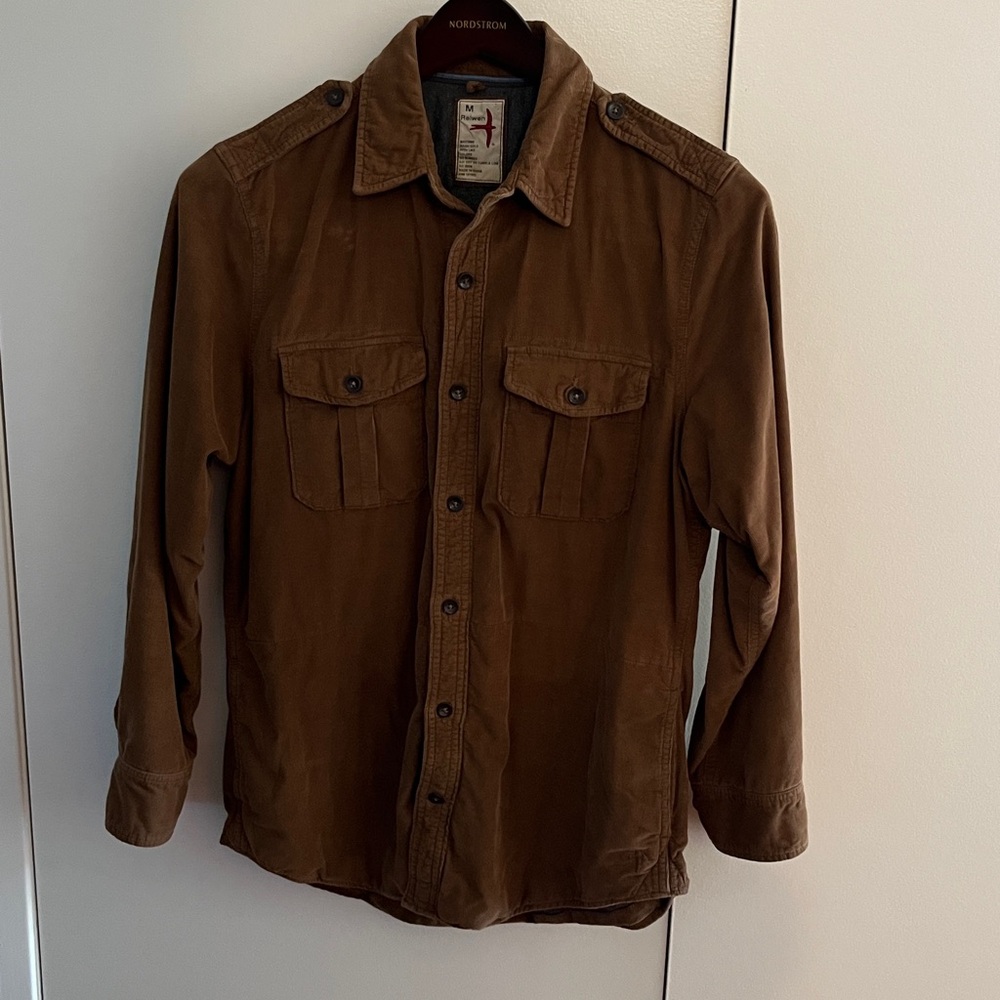 Relwen Men's Brown Button-Up